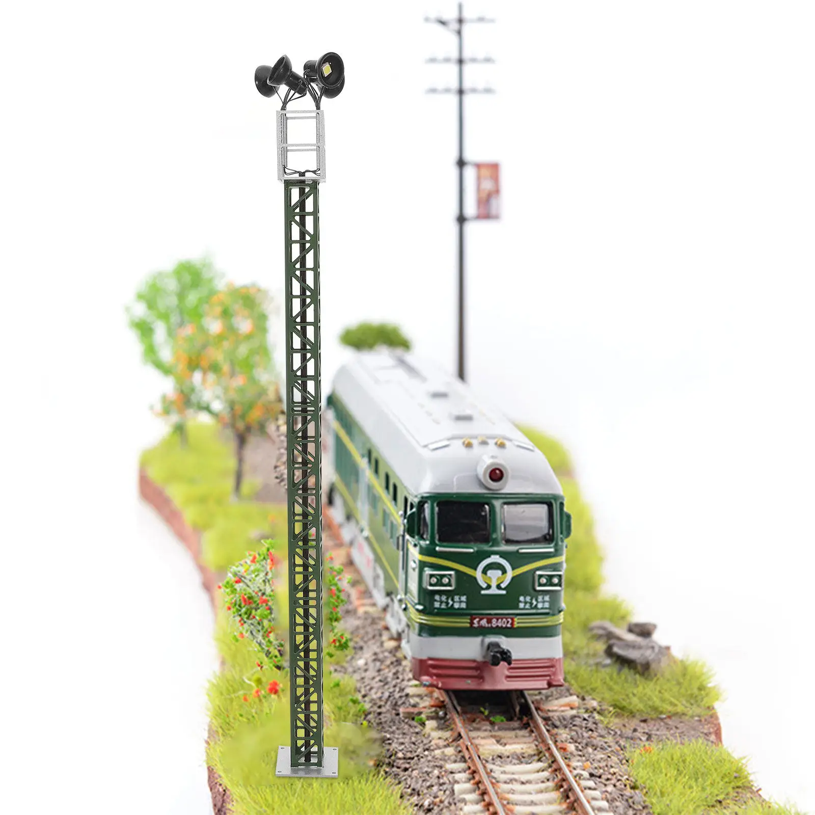 

Миниатюрный световой сигнал для железнодорожного макета, аксессуар для песочницы, прочный светофор для оформления железнодорожных сцен и миниатюрных диорам