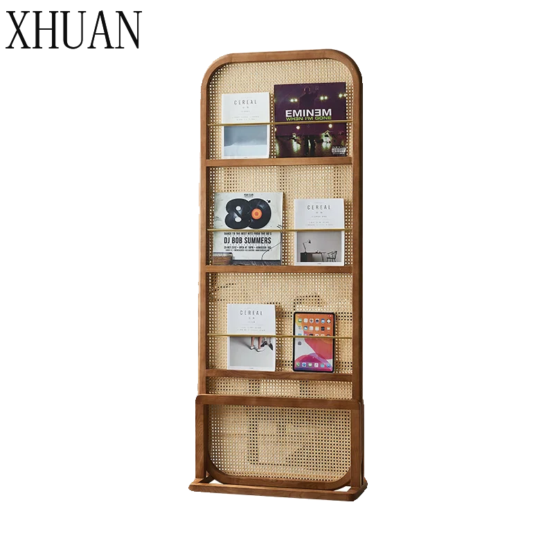 #Nordic Rattan Woven Movable Home Furniture Simple Art Shelf Durable Design For Bedroom Living Room Entrance Partition Screen