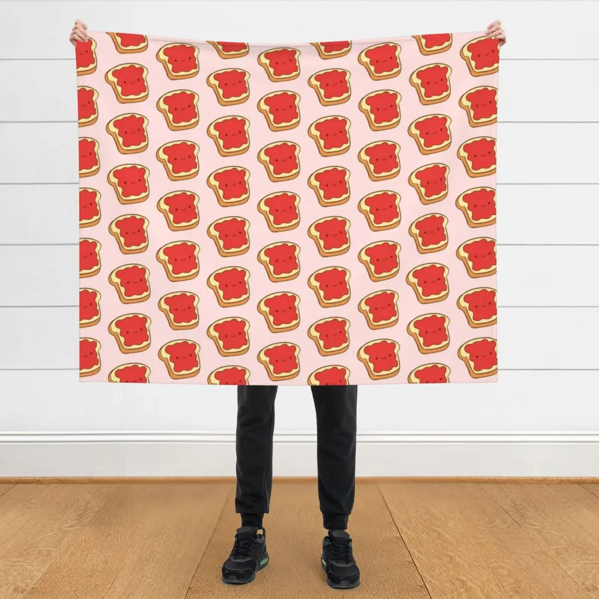 

Kawaii Jam Sandwich Throw Blanket Stuffeds Plush Shaggy Large Blankets