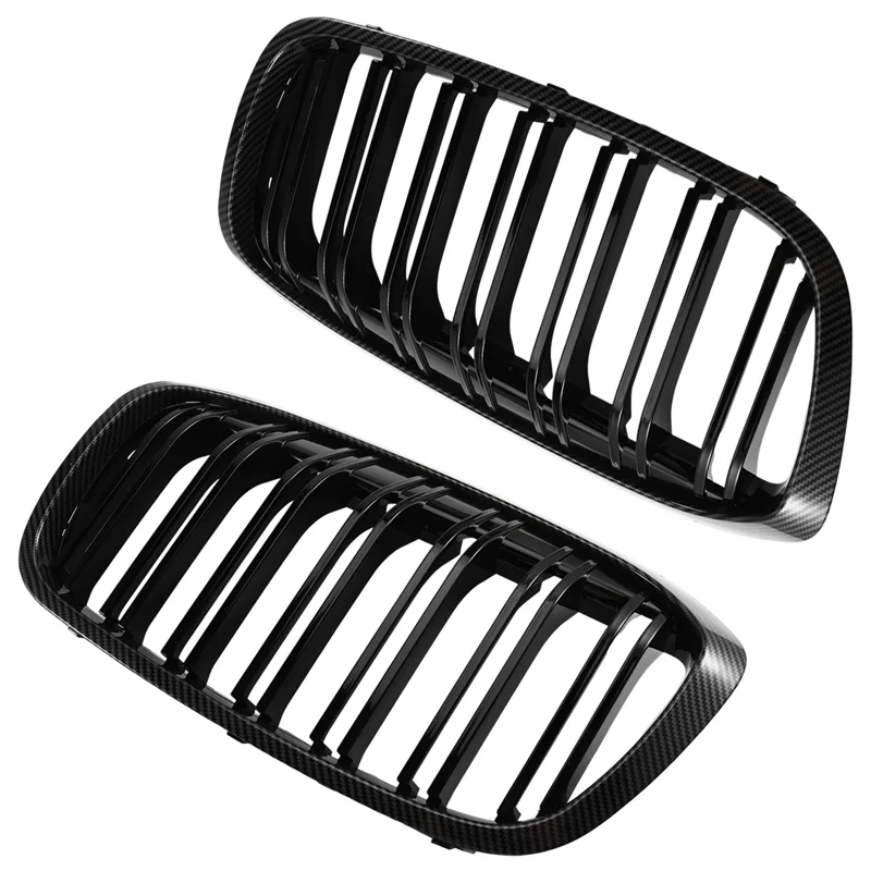 

Передние решетки из углеродного волокна, 2 шт., подходят для BMW 2 серии F45 F46 2018-2021, автомобильные аксессуары