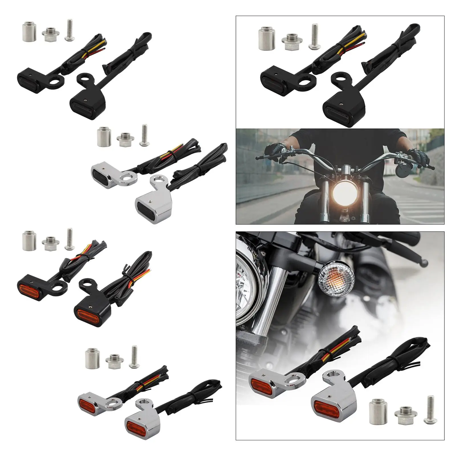 

2Pcs Motorcycle Front Turn Signal Lights for S Rh1250S Spare Parts