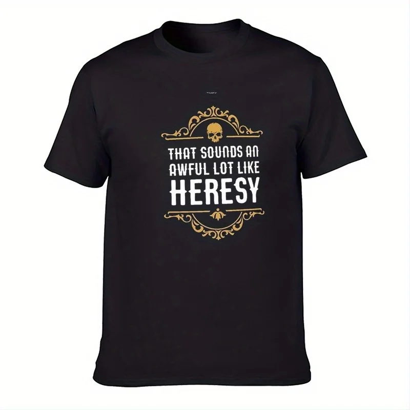 يبدو Warhammer مثل طاقم الرقبة الكاجوال للترفيه المصنوع "This Heresy" المناسب 40k 180g تي شيرت جرافيك قطن، تي شيرت، Ath