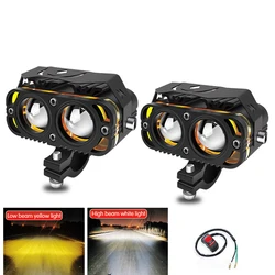 Motorcycle Auxiliary Led Spotlight Hi/Low Beam For Moto Universal Headlight Driving Fog Lights Lamp Front Additional Spotlights