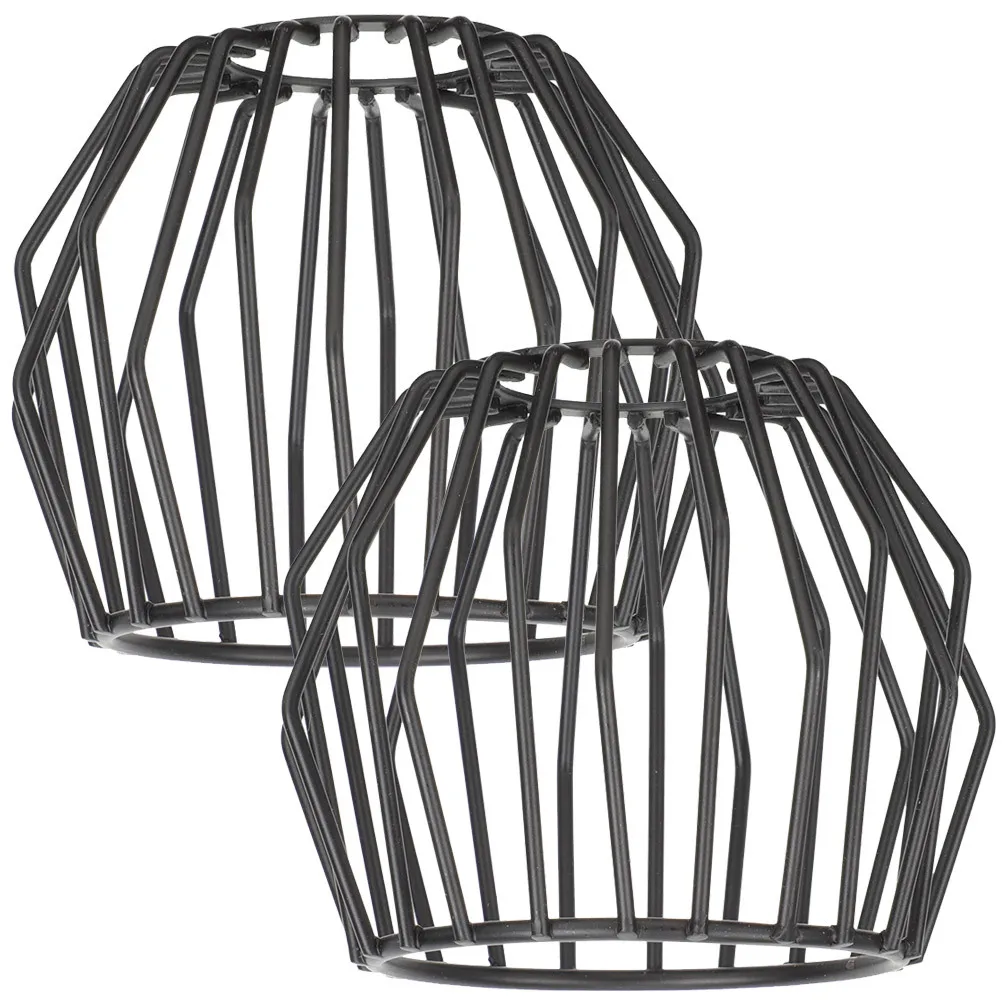 

2Pcs Iron Lamp Shade Hollow Design Decorative Ceiling Light Cover for Living Room Bedroom Kitchen Hotel Cafe Farmhouse Pendant