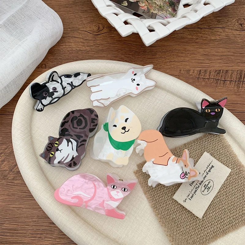 1Pc Cartoon Cat Hair Clips Female Cute Animal Scratch Clip New Back Of The Head Decorative Hair Clips Headdress Accessories