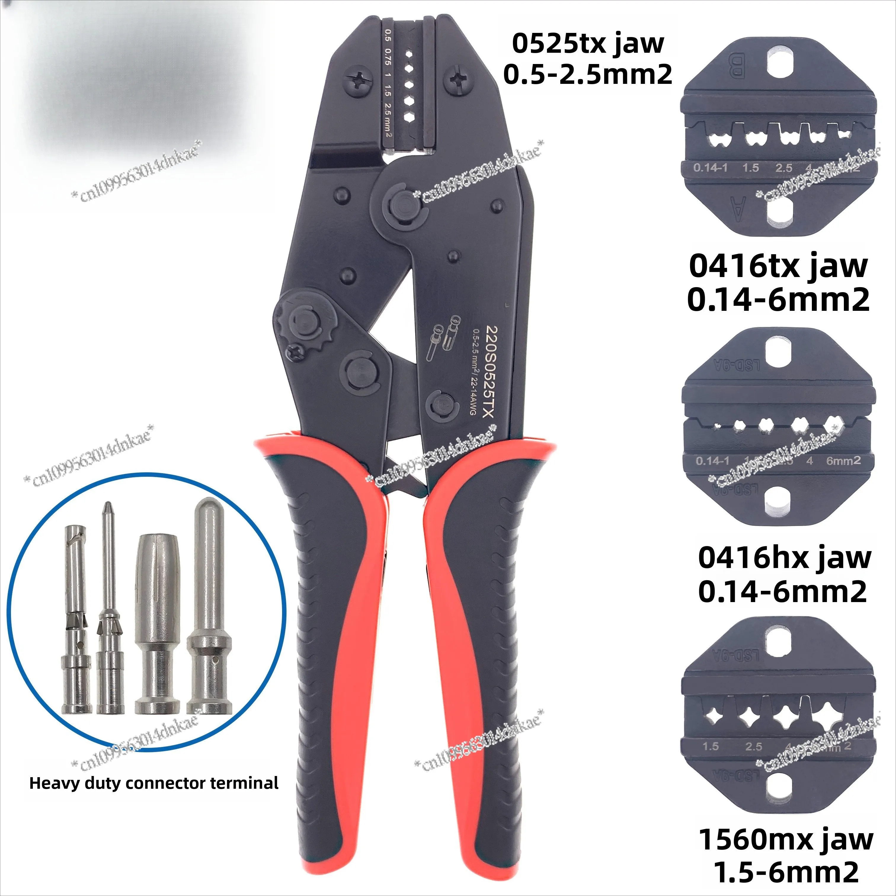 

Pin HD/HDD/HEE Heavy Duty Connector Crimping Pliers Tool Aviation Pin Terminal Pliers Two Color Handle