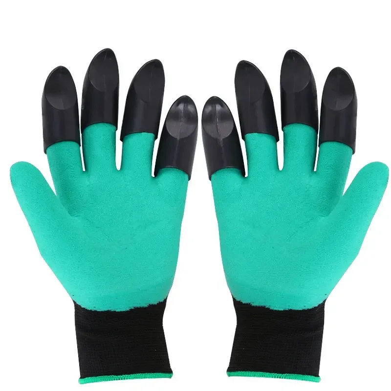 Guantes de jardinería con 8 garras, guantes de trabajo duraderos e impermeables para jardinería, excavación y plantación, guantes de trabajo para patio