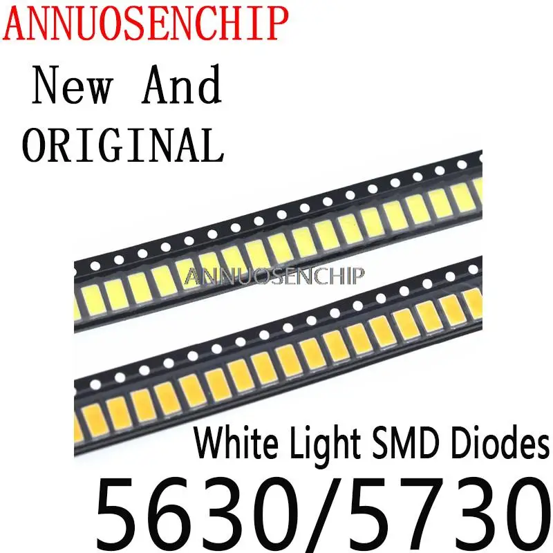 

100PCS 5630/5730-CW/WW 0.5W-150Ma 50-55Lm 6500K White Light SMD LED 5730 Diodes (3.2~3.4V) 5730 5630