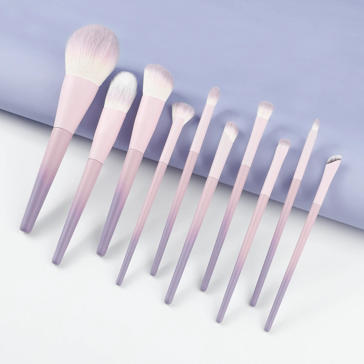 10pcs Purple Soft Fluffy Makeup Brushes Set Cosmetics Foundation Blush Powder Brush Eyeshadow Blending Makeup Brush Beauty Tools