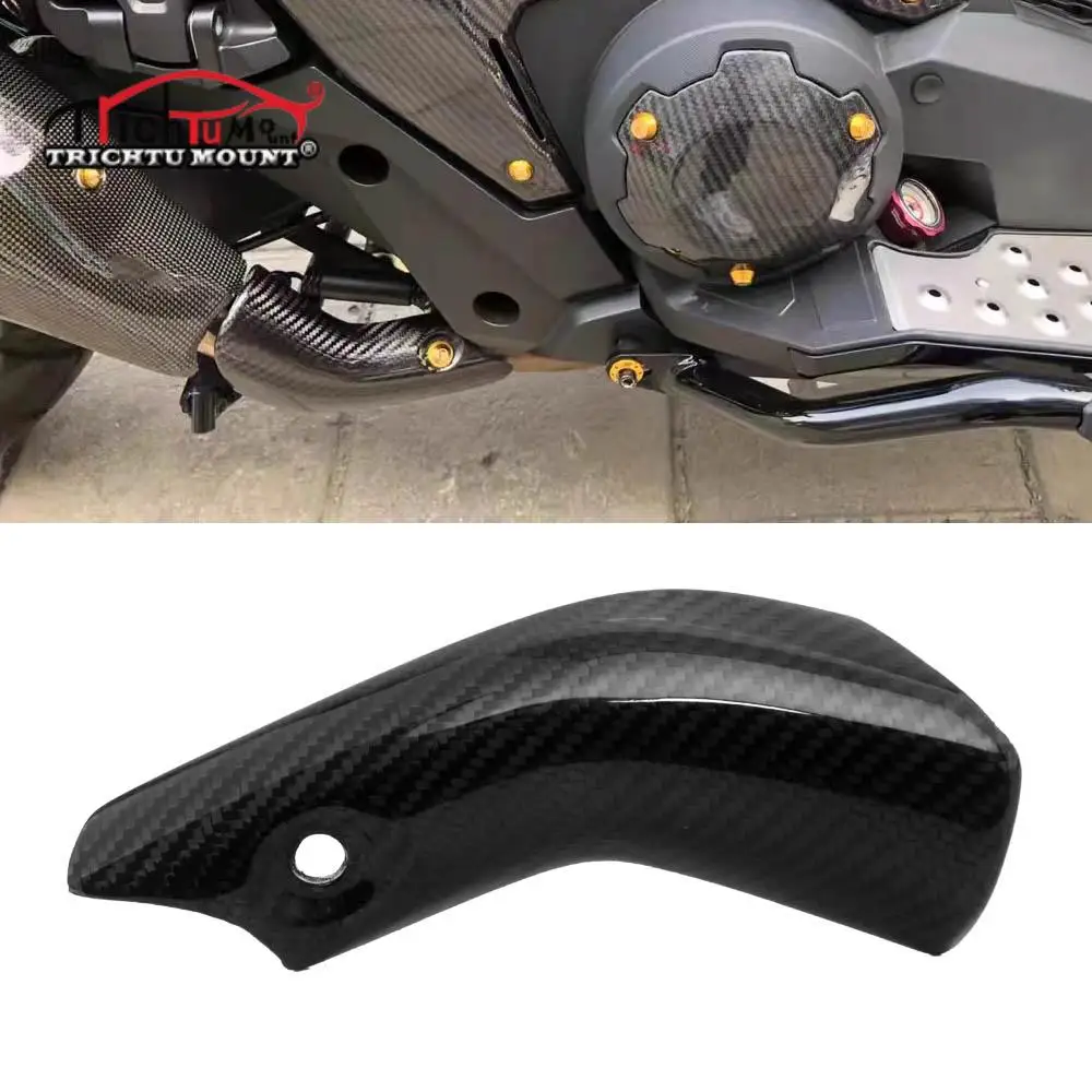 

Black Motorcycle Heat Shield Exhaust Carbon Fiber Protective Cover Fit for Honda X-ADV 750 2017 2018 2019 2020 MotorBike Parts