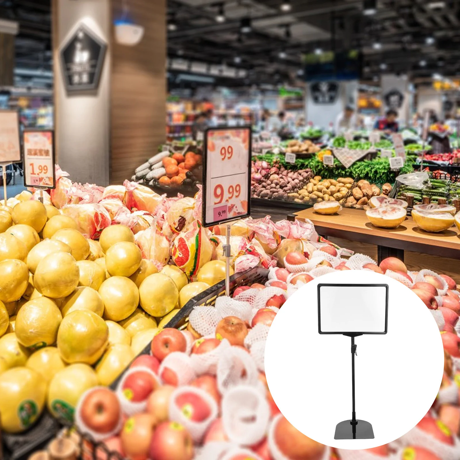 

Heavy Duty Adjustable Sign Holder Stand Tabletop Pedestal for Indoor Advertising Poster Display Sign Stand Poster Holder