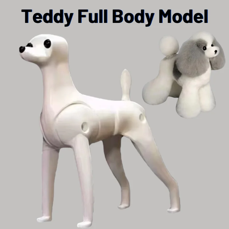 

Yijiang Poodle Simulation Fake Hair Pet Grooming Teacher Beauty Dog Model Practice Dog Standard Skeleton Model Full Body PE