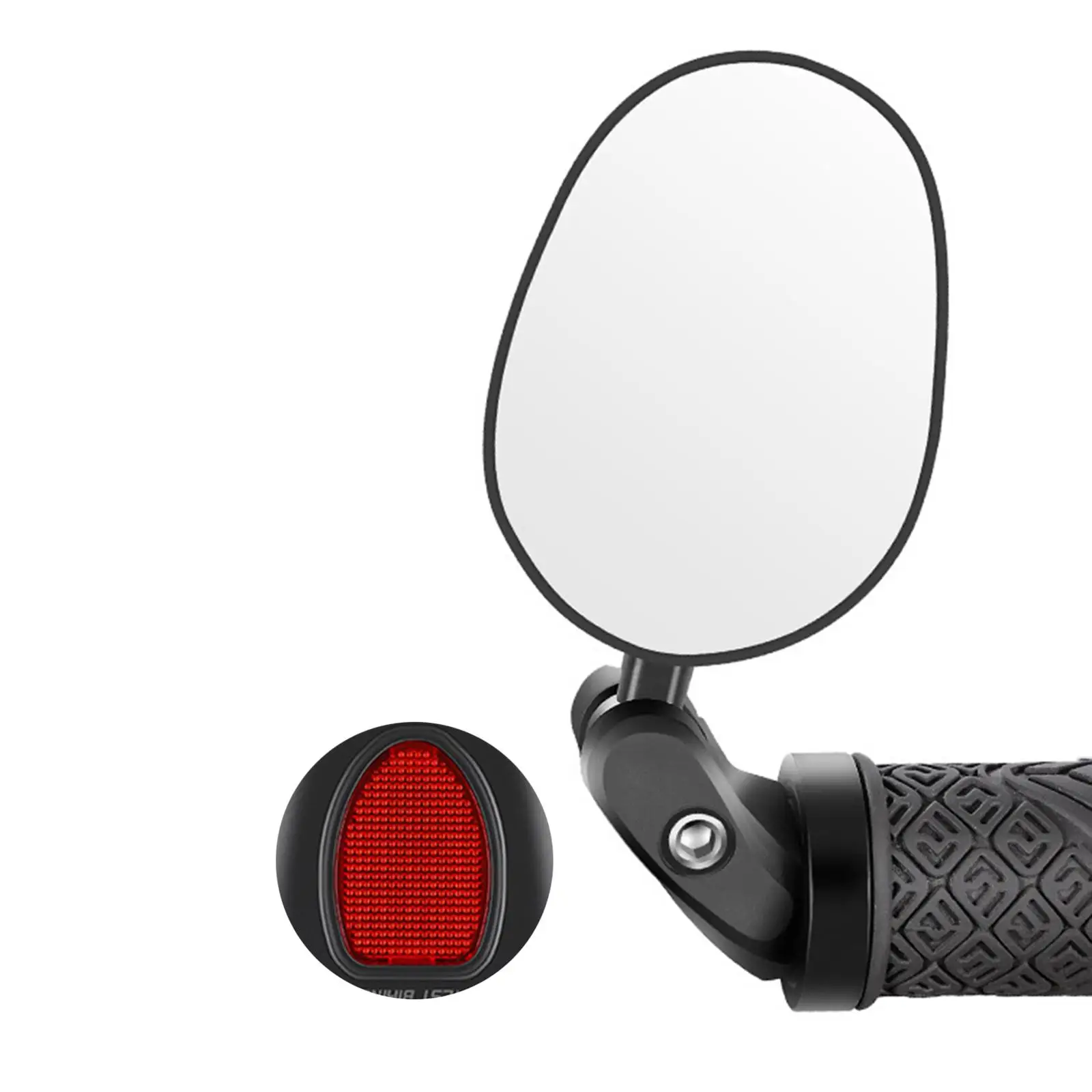 Road Bike Mirror Handlebar End Rotatable Clear Imaging PC Material for Mountain Bicycle Safe Riding Accessory