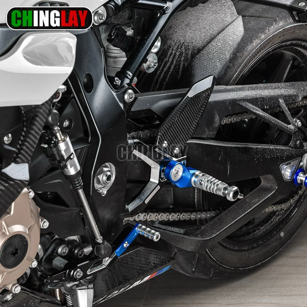 لسيارات BMW MOTORRAD M مجموعة خلفية قابلة للتعديل لسيارات BMW S1000RR M1000RR 2019-2025 ملحقات مسند القدمين من الكربون والألومنيوم #1