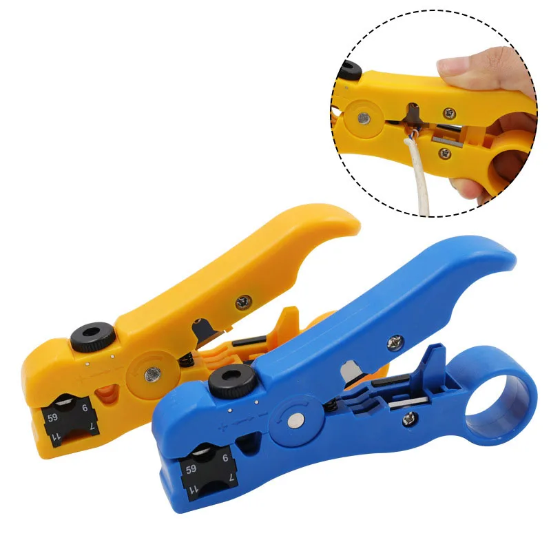 Multi-functional Wire Plier Cable Wire Pliers Electric Stripping Tools Cutter Striper for UTP/STP RG59 RG6 RG7 RG11 Cable Cutter