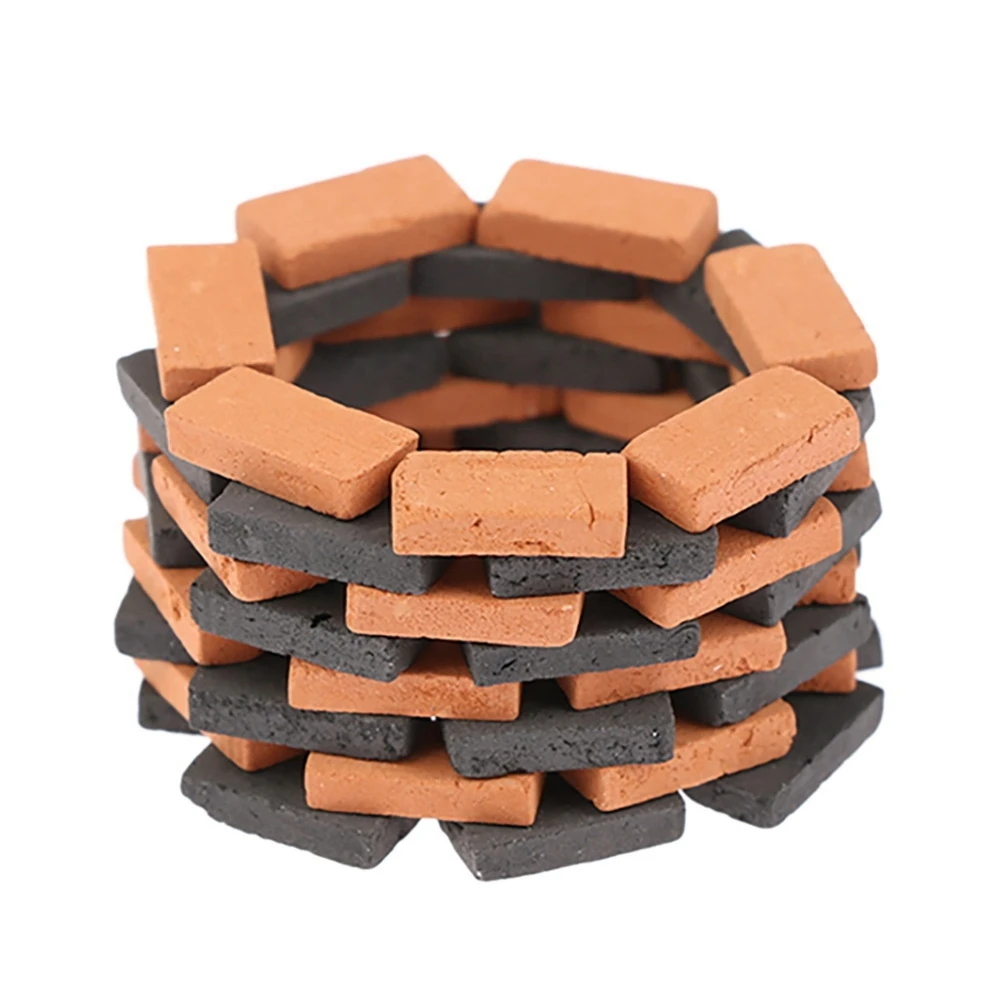 100PCS Mini Brick 1/16 Dollhouse Micro-Landscape Miniature Brick Mini Bricks Model Sand Micro-Landscape Accessories Toy