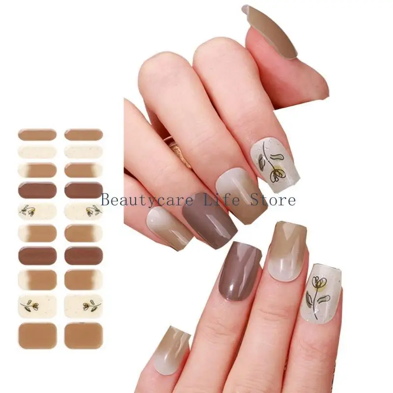 

652C Полуотвержденные гели Полоски для ногтей Гели Обертывания для ногтей Наклейки для ногтей Обертывания для ногтей