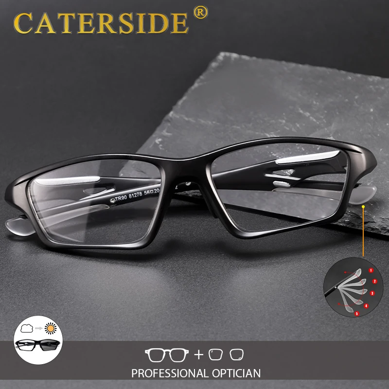 CATERSIDE Modische Anti-Blaulicht-Photochrome Lesebrille für Damen und Herren, Optische Brille für Outdoor-Aktivitäten und Radfahren – Detail 4