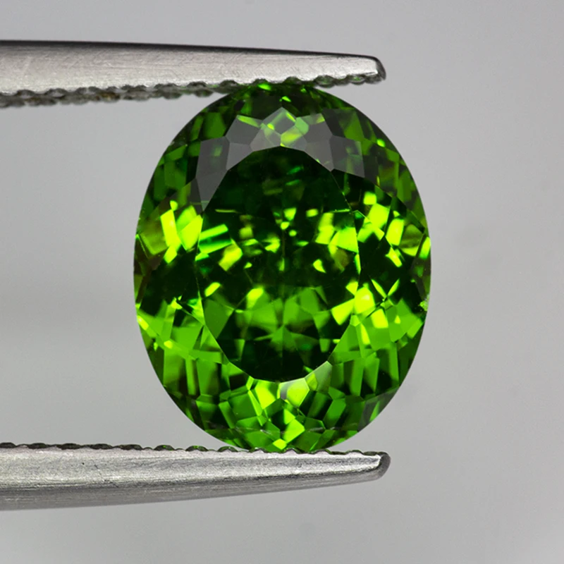 New Green Oval 100 Faceted Cut Cubic Zirconia Lab Zircon CZ 4K Cutting 5A+ Quality for Jewelry Making