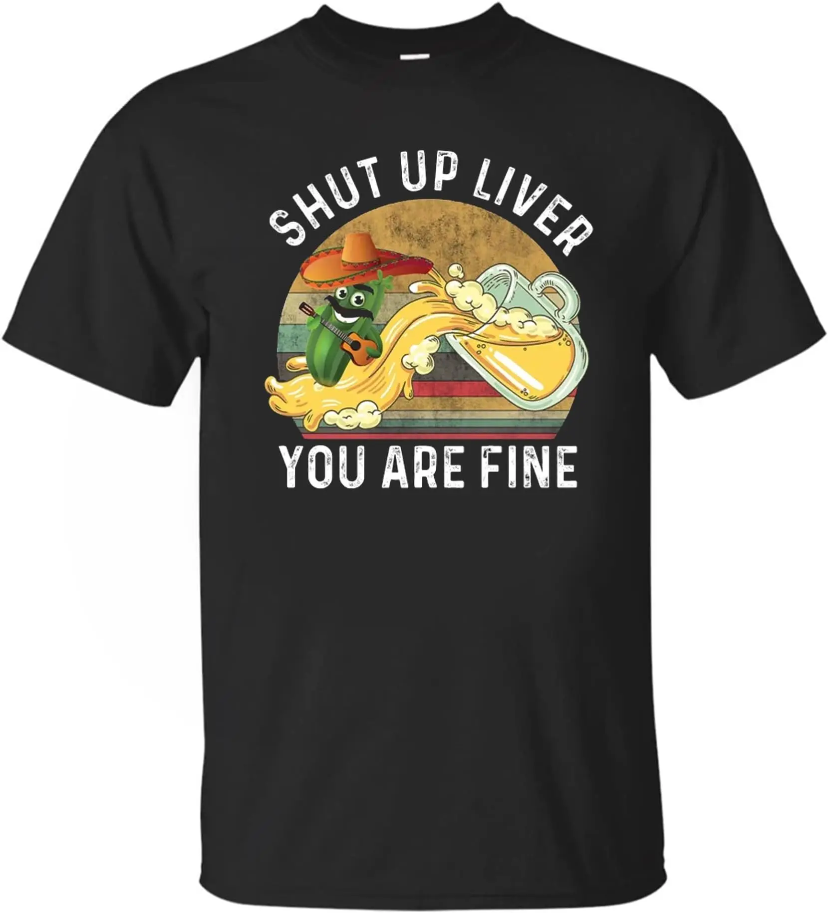 Shut Up Liver You are Fine Vintage T-Shirt, Patrick Day Shirt, Lustiges Shirt Tees Y2K tops Unisex Summer Short Sleeve