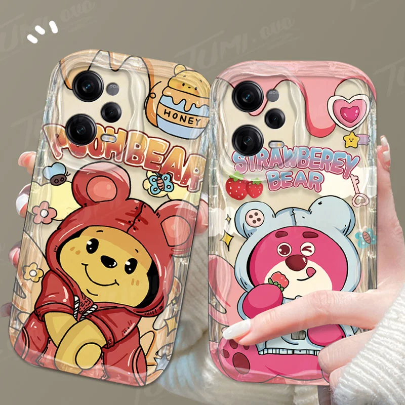 Disney Donald Daisy Duck 3D Wave Case For Xiaomi Redmi Note 13 12 Pro Plus Turbo Speed 12S 12R 11 11S 10 10S 9S 7 8 9 Pro Max