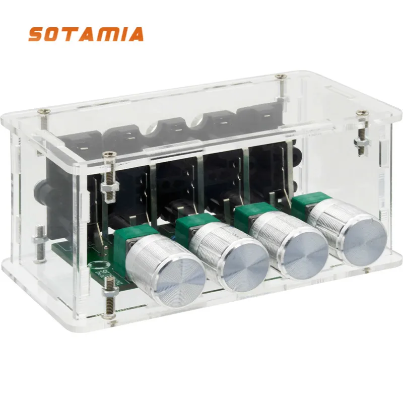 

SOTAMIA Stereo Audio Signal Input Mixer Distributor One Input 4 Output Multi-channel Passive Mixing Splitter For Power Amplifier