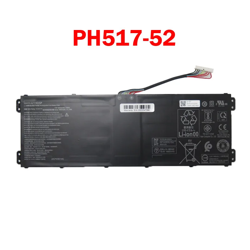 Laptop Battery For ACER For Predator PH517-52 ConceptD CN315 Pro Ezel CC314 AP19D5P 15.4V 4810mAh 74Wh New