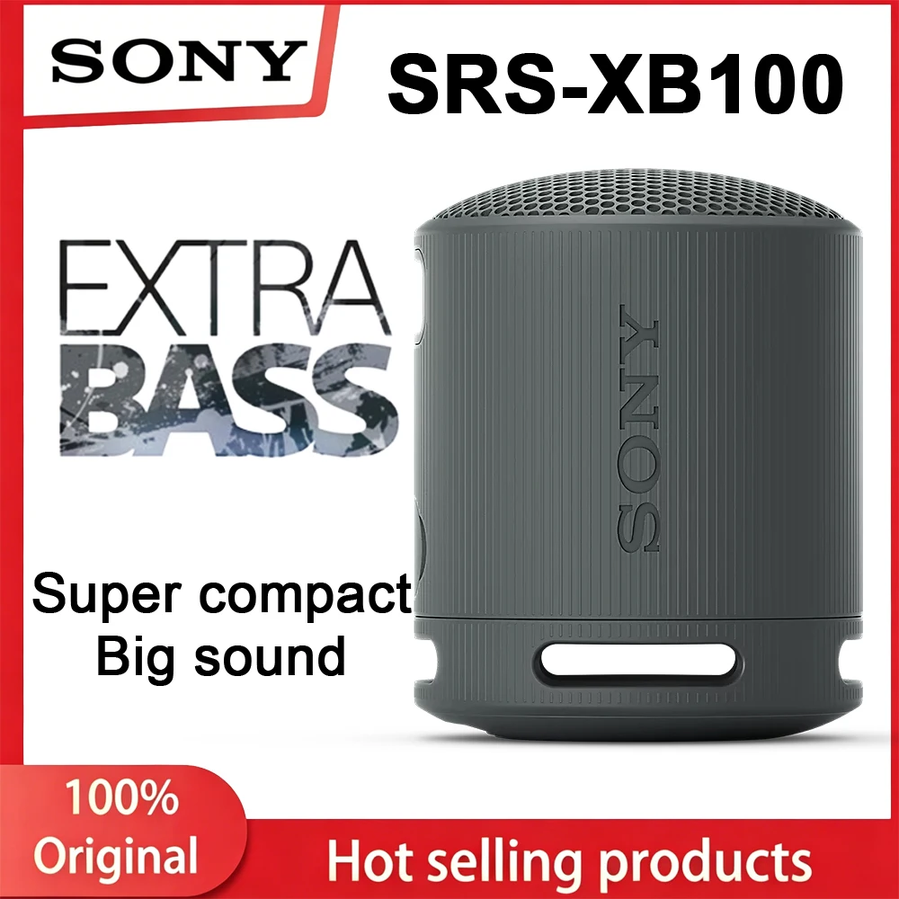 Altavoz Inalámbrico Portátil SONY SRS-XB100, Bluetooth, 16 Horas de Reproducción, EXTRA BASS, Resistente al Agua, Batería de Larga Duración, Audio Compacto para Exteriores