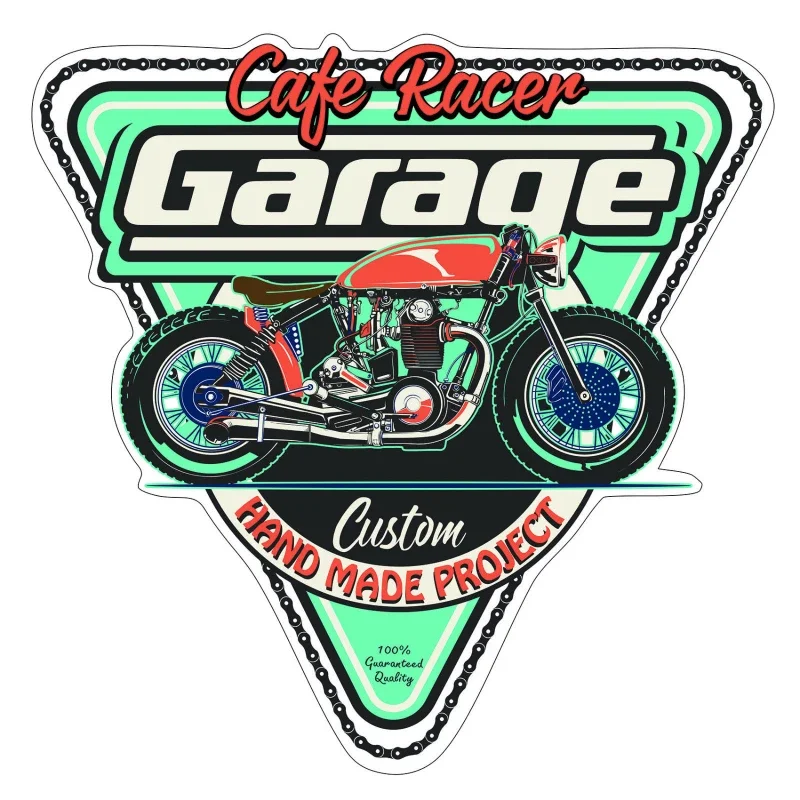 Car Sticker Cafe Racer Custom Vinyl Decals Motorcycle Decal Decoration Accessories Waterproof Sunscreen Cover Scratches PVC,15CM