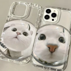 Transparent Phone Case for IPhone 13 15 Cover for 12 11 14 Pro Max 13 12Mini X XS XR SE2 14 Plus Cartoon Black Cat Shells Fundas