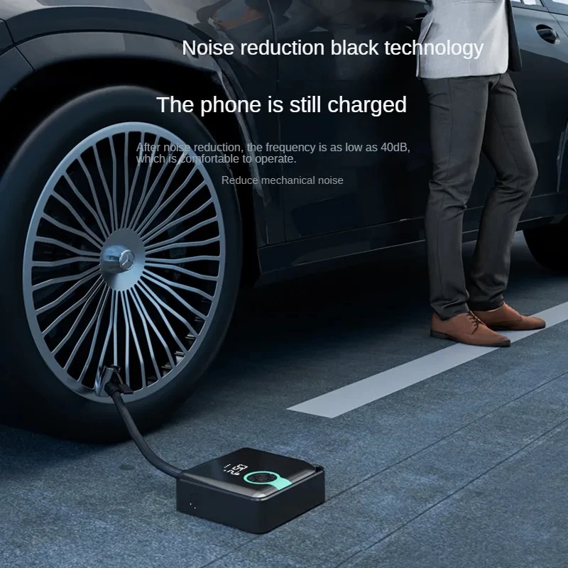 Wireless Portable Car Air Pump LED Multi-function Tire Basketball Bicycle Electric Emergency Inflator Pump Swimming Ring Pool