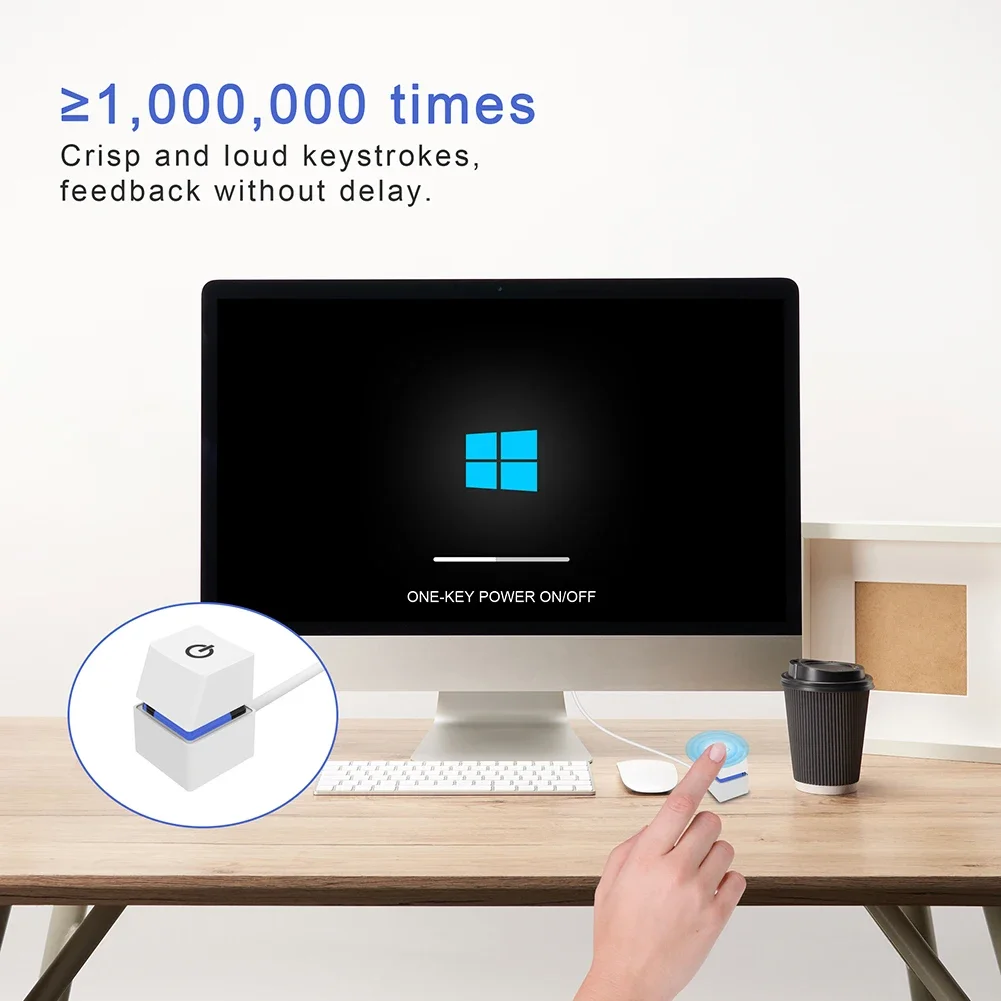 2m Colorful Portable LED Lights Computer Desktop Switch Start Power On/Off Button PC Motherboard Extension Cable for Home Office