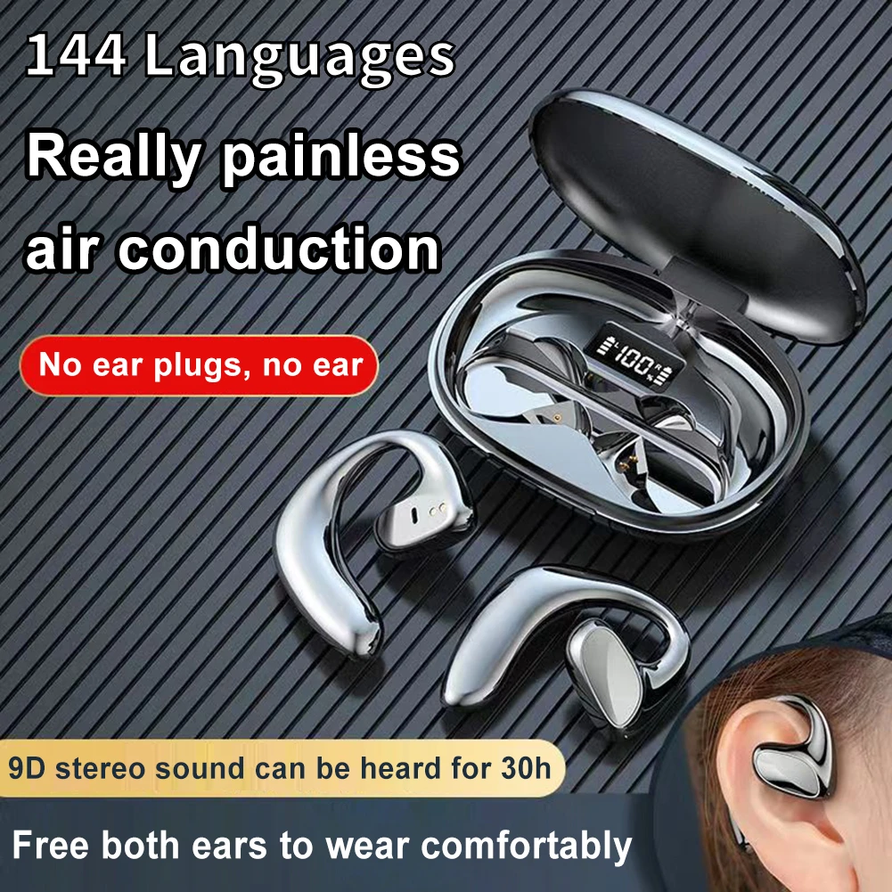 Real Time 144 Languages Translator Earbuds 98% Accuracy Instant Voice Language Translator Headphones AI Translator Device