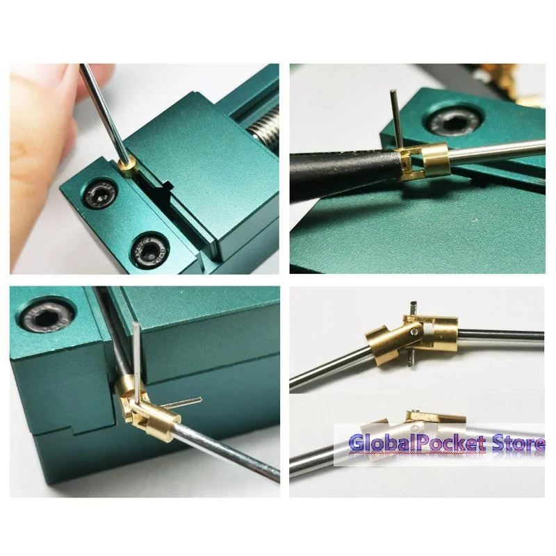 1Set Mini Universal Joint OD 2mm/1mm Brass Coupling Shaft/Through Hole Connector For 1/64 1/72 1/87 Static-to-Dynamic Coupling