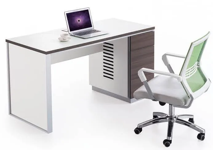 Foshan office and desk furniture modern white standard dimension office computer desk workstation