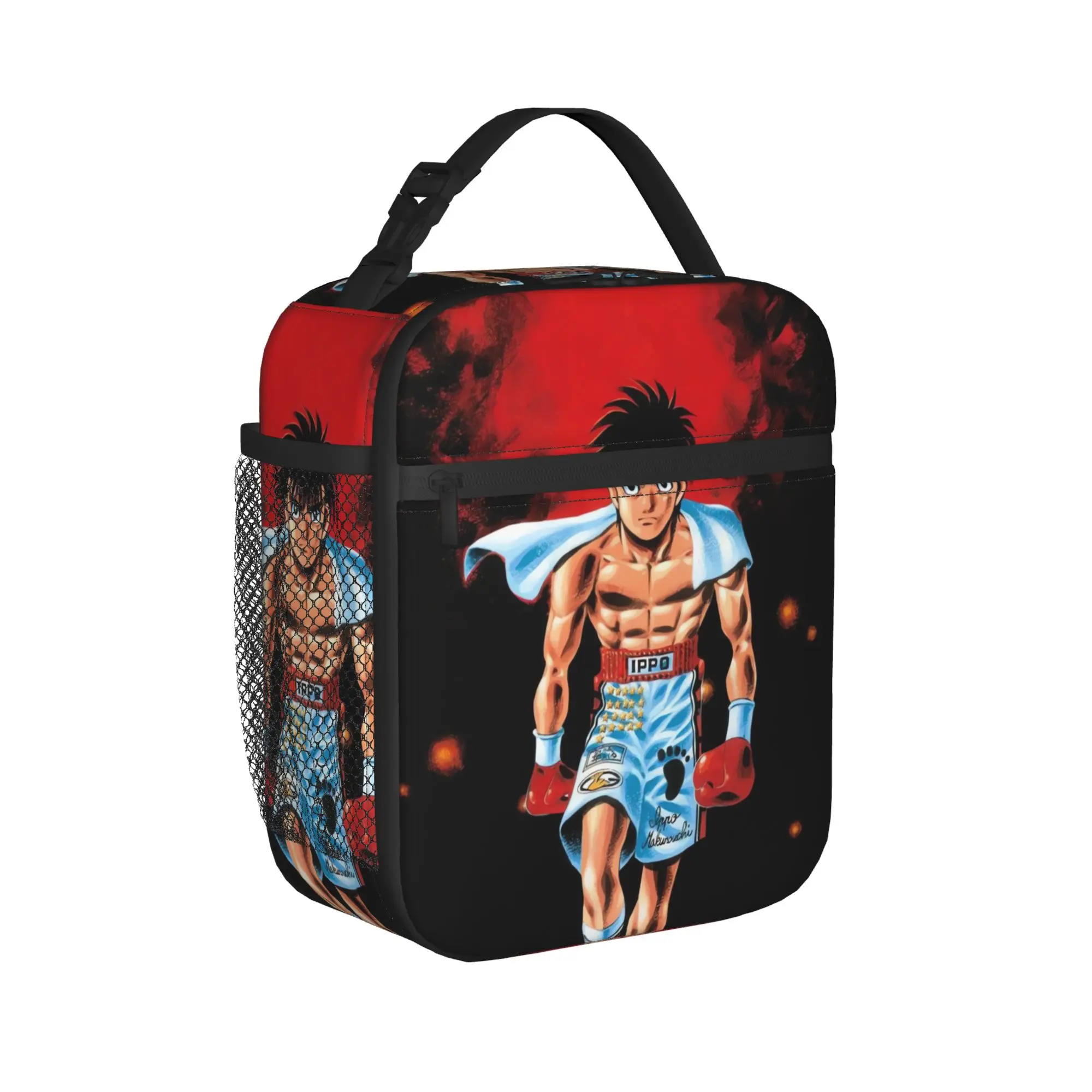 Hajime No Ippo Kamogawa Boxing Gym Lunch Bag  Portable Lunch Box Girls School Print Cooler Bag Casual Oxford Thermal Lunch Bags