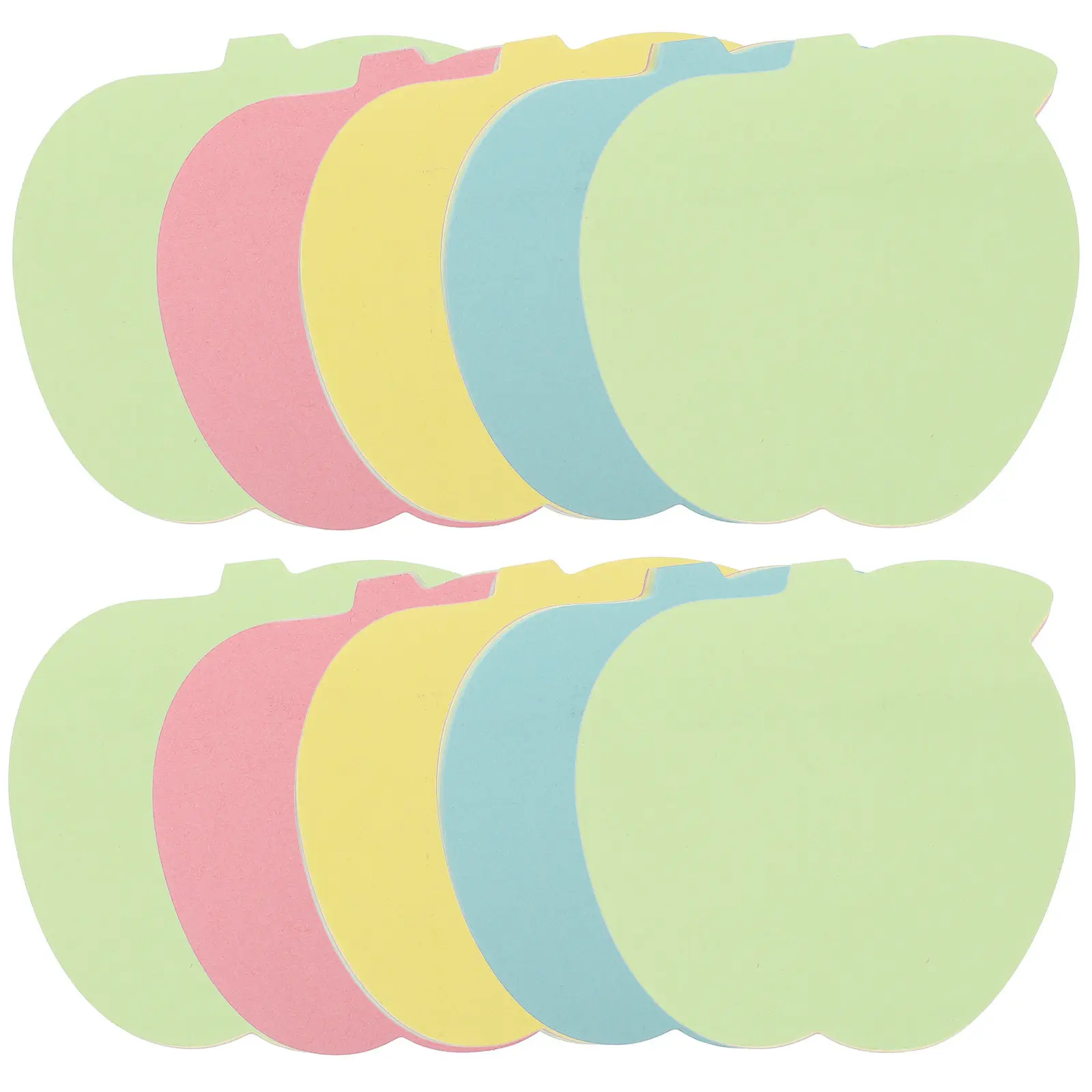 10Sets Daily Use Memo Stickers Fine Workmanship Strong Adhesion Simple Design Bright Colors for Office School Home Scrapbook