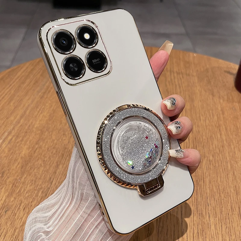 حافظة لهاتف Xiaomi 15T بإطار مطلي من البولي يوريثان الحراري لهاتف Xiaomi Mi15 T 17 Pro Max حامل حلقي مغناطيسي غطاء من السيليكون الناعم #3