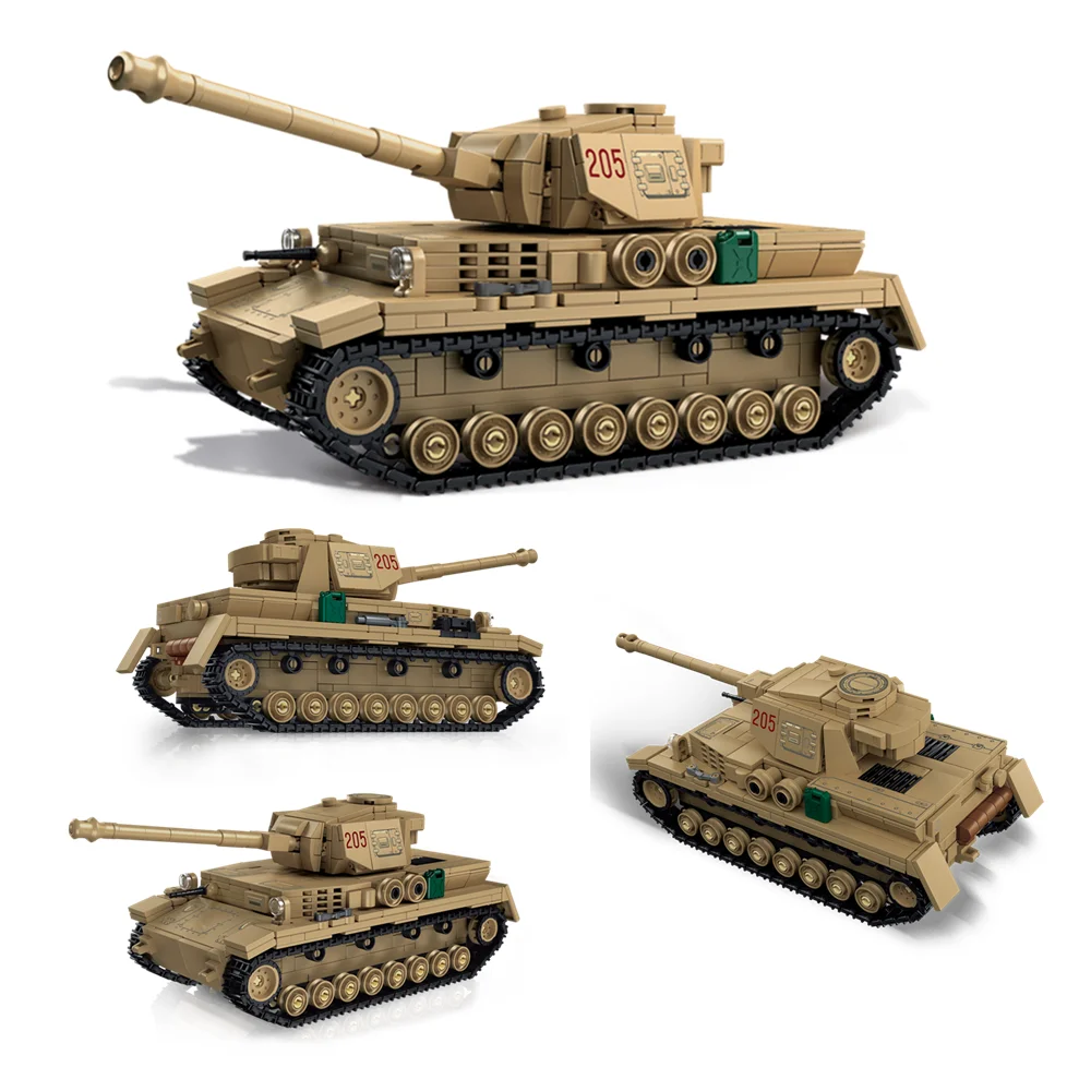 World War 2 WW2 Army Military Soldiers SWAT Panzer IV Tanks Model Building Blocks Bricks Children's Toys Christmas Gift