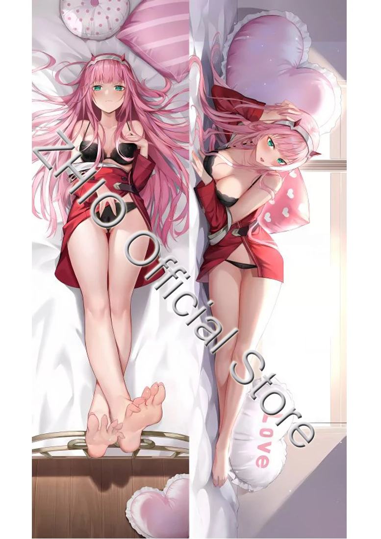 DARLING in the FRANXX ZERO TWO Dakimakura 2WAY Hugging Body Pillow Case Gift Anime Pillow Cushion Cover Otaku Waifu