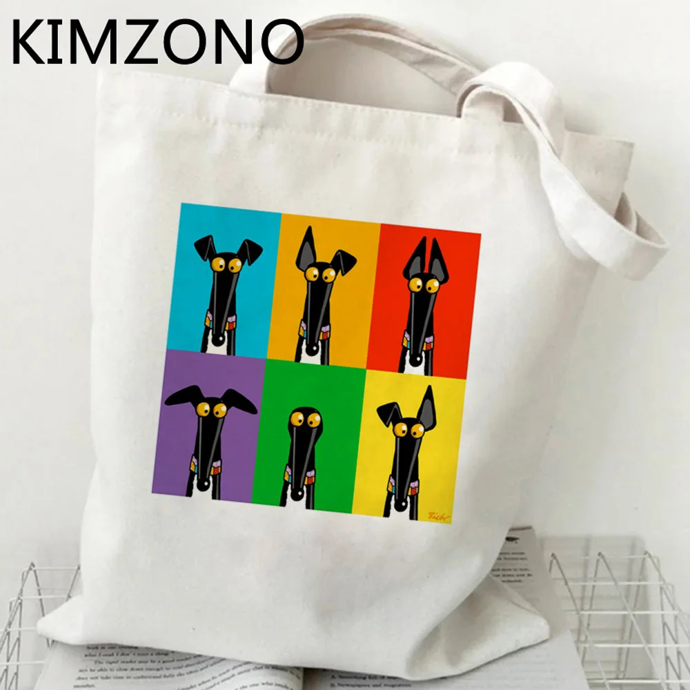 Greyhound shopping bag handbag canvas jute bag tote cotton shopping bag fabric cloth string net sac tissu