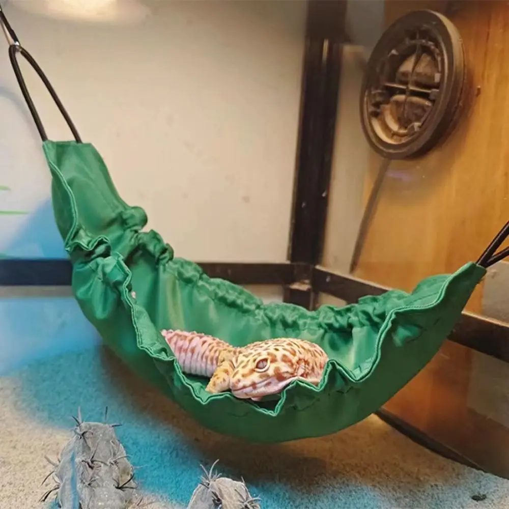

Reptile Bed Nest Decorative Reptile Hammock Oxford with Suction Cups Lizard Swing Toy Cotton Lizard Ladder Pet Cage