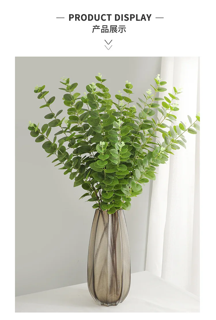 10Pc 3D Printing Eucalyptus Leaves Artificial Plants Wedding Road Leads Flower Arrangement Home Decoration Party Eucalyptus Leaf