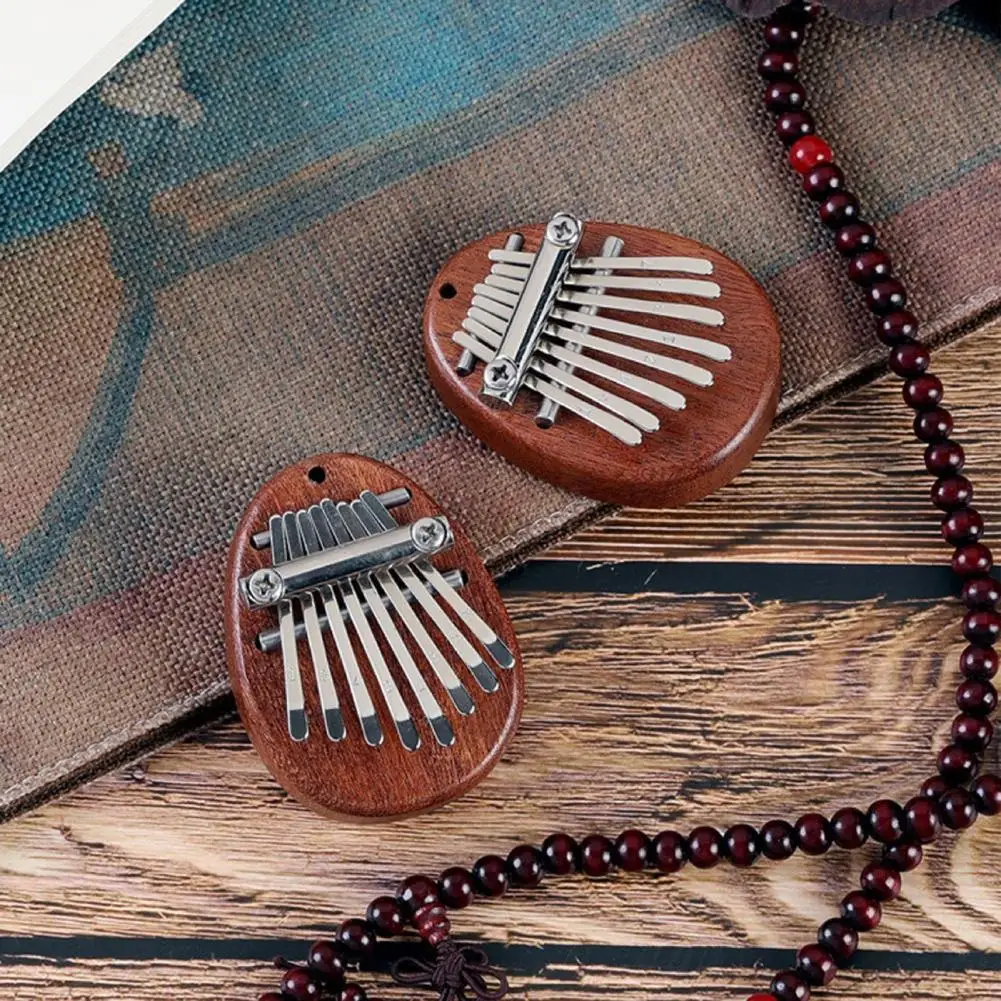 8 Key Thumb Piano Mini Kalimba Exquisite Finger Thumb Piano Marimba Musical Good Accessory Pendant Gift for Kids Adults