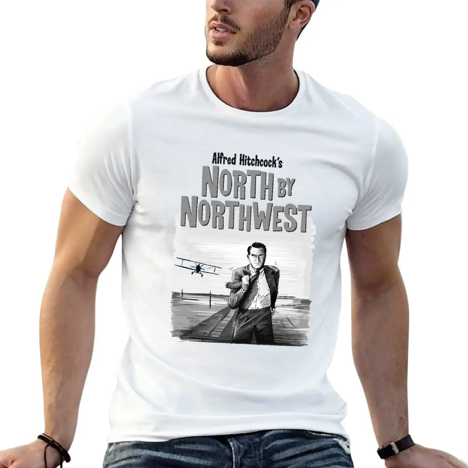 

New Alfred Hitchcock's North by Northwest T-Shirt hippie clothes oversized t shirt custom t shirt men t shirts