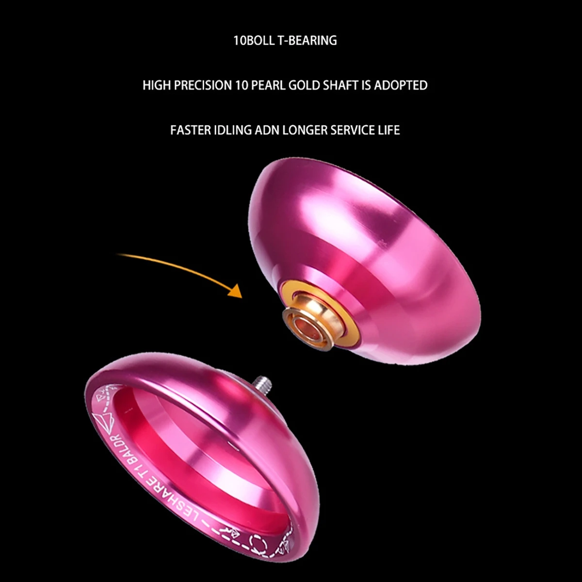 

ABMF-Yoyo Unresponsive Yoyo Конкурсное йо-йо, Йо-йо из сплава для начинающих, трюки для легкой практики, со струнами