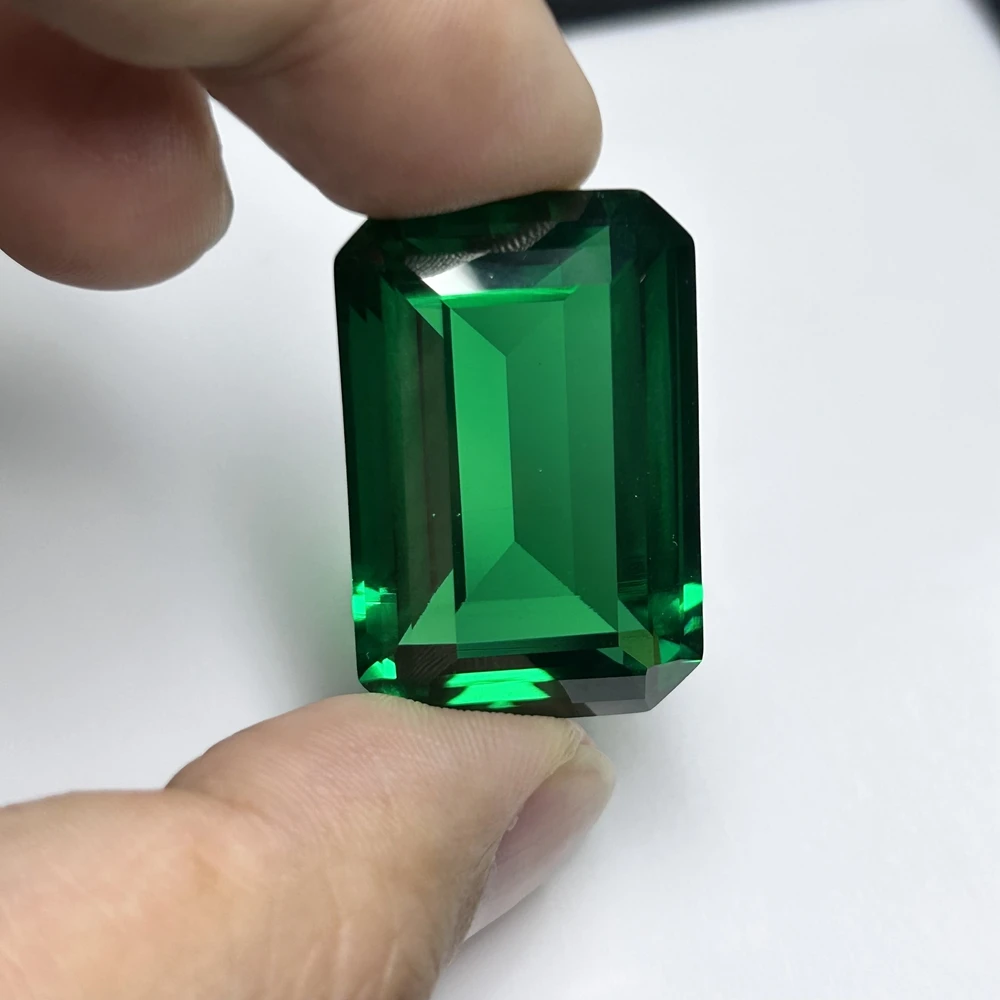 

Mosangna 20X30 мм 60 карат восьмиугольная огранка синтетический изумрудный камень лабораторный зеленый качественный ювелирный класс имитация изумруда