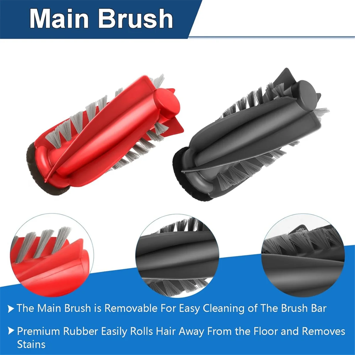 Suku Cadang Pengganti ABBR untuk Roborock Qrevo Curv/Qrevo Edge, Aksesori Penyedot Debu Q Revo Curv Q Revo Edge