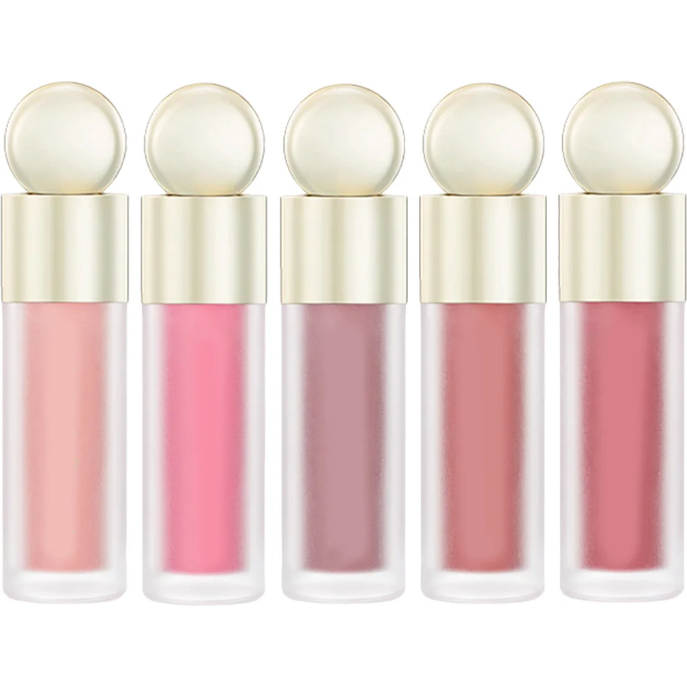 5 個の長持ちする液体ブラッシュクリーム顔のメイクアップ用魅力的な色高速接着肌に安全なマイルドな顔の美容