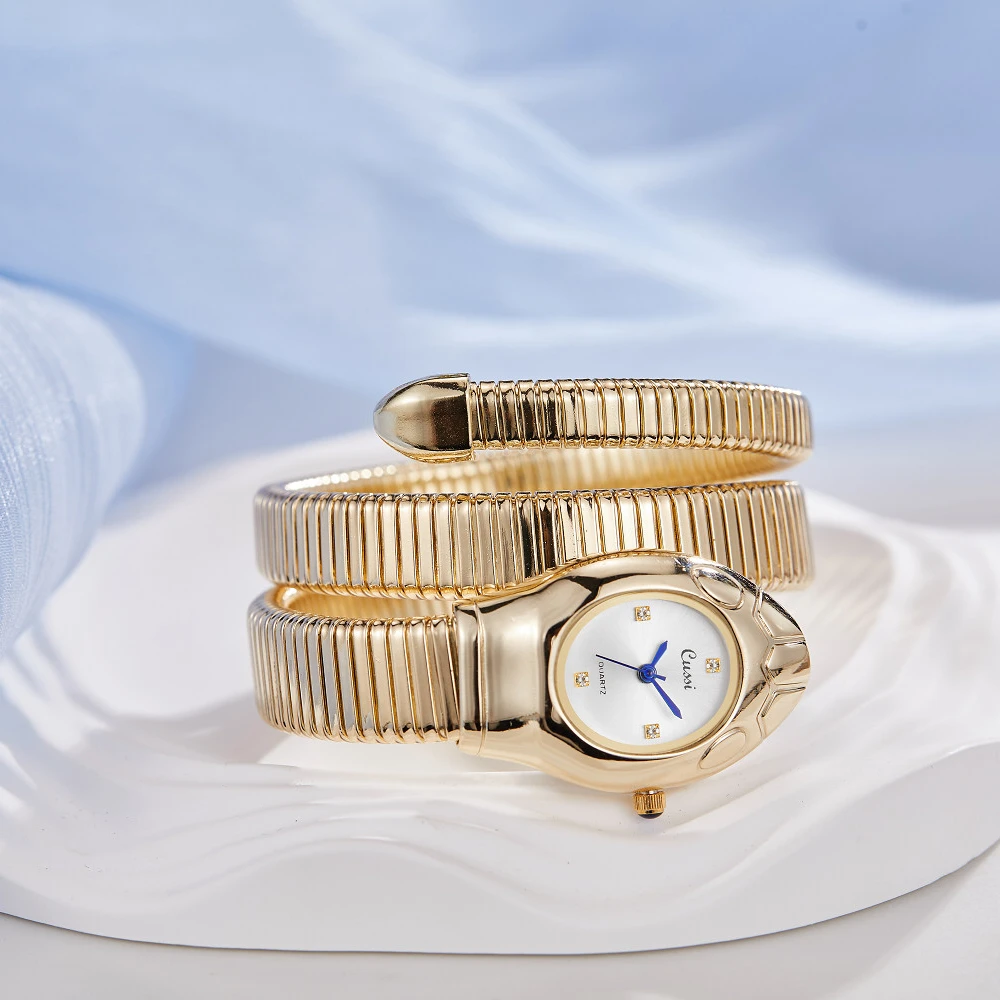 女性のためのスネーククォーツ時計,エレガントなブレスレット, - Zodiac Luxury Watch のレビューと価格